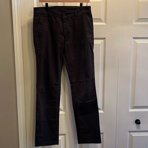 AG Adriano Goldschmied The Lux Khaki Tailored Pants Mens 30R Black